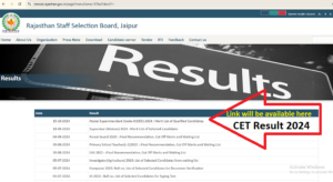 Rajasthan CET Result 2024